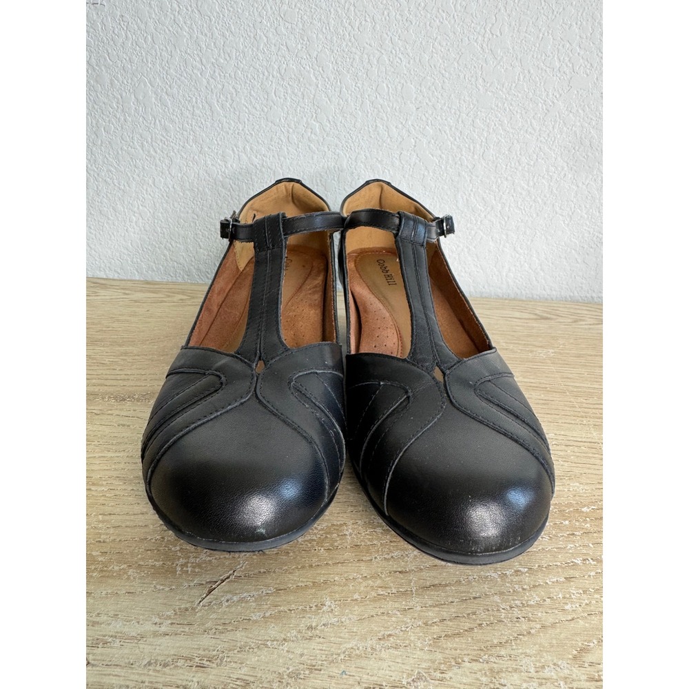 Cobb Hill Black Leather Angelina Leather T-Strap Mary Jane Pumps Womens Size 10 - Picture 3 of 12